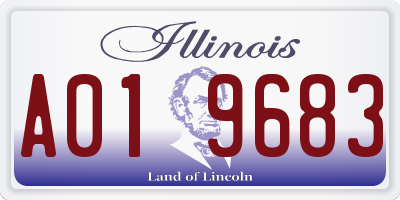 IL license plate A019683