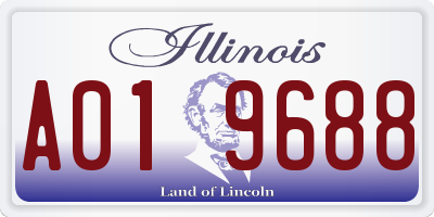 IL license plate A019688