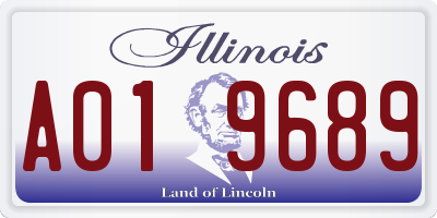IL license plate A019689