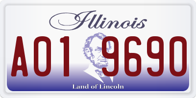 IL license plate A019690