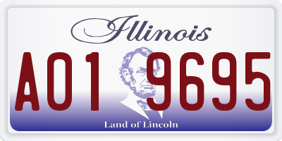 IL license plate A019695