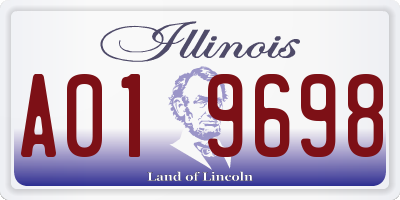 IL license plate A019698