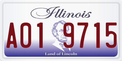 IL license plate A019715
