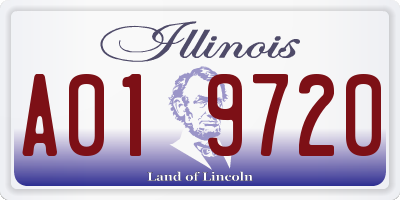 IL license plate A019720