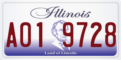 IL license plate A019728