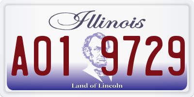IL license plate A019729