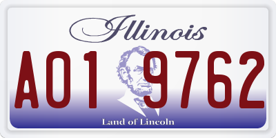 IL license plate A019762