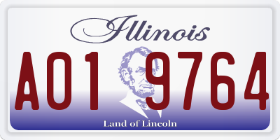 IL license plate A019764