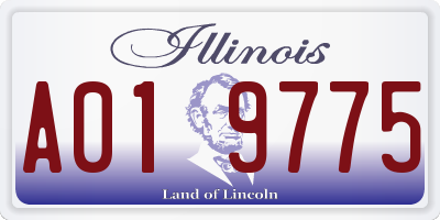 IL license plate A019775
