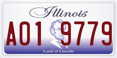 IL license plate A019779
