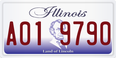 IL license plate A019790
