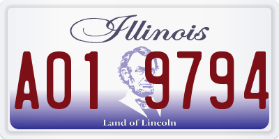 IL license plate A019794
