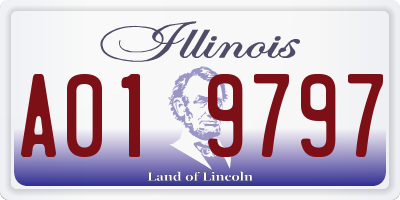 IL license plate A019797