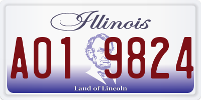 IL license plate A019824