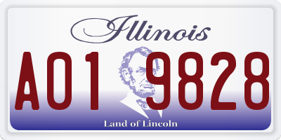 IL license plate A019828