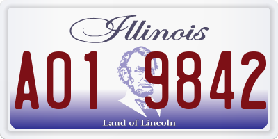 IL license plate A019842