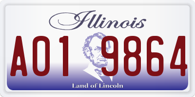 IL license plate A019864
