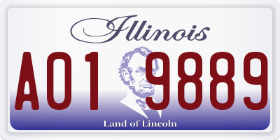 IL license plate A019889