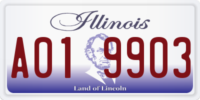 IL license plate A019903