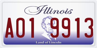 IL license plate A019913