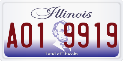 IL license plate A019919