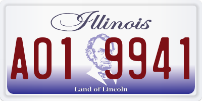 IL license plate A019941