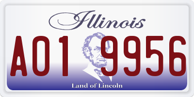 IL license plate A019956