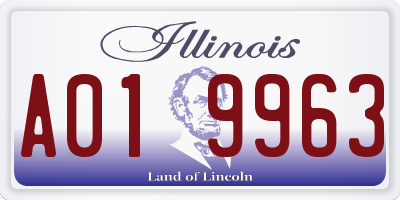 IL license plate A019963