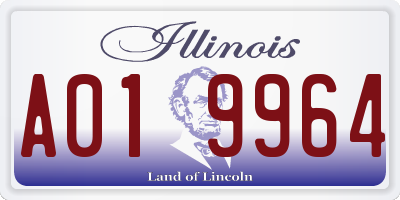 IL license plate A019964