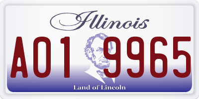 IL license plate A019965