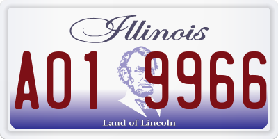 IL license plate A019966