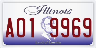 IL license plate A019969