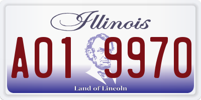 IL license plate A019970