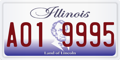 IL license plate A019995