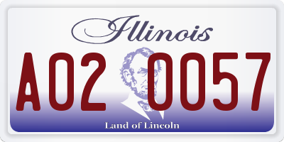 IL license plate A020057