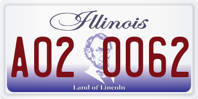IL license plate A020062