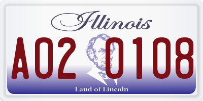 IL license plate A020108