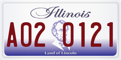 IL license plate A020121