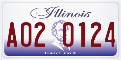 IL license plate A020124