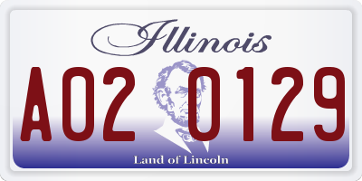 IL license plate A020129