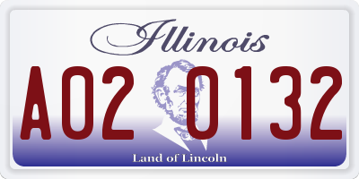 IL license plate A020132