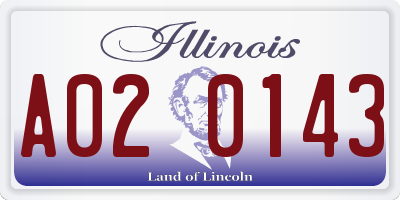 IL license plate A020143