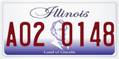 IL license plate A020148
