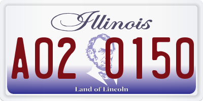 IL license plate A020150