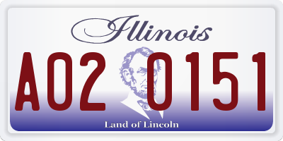 IL license plate A020151
