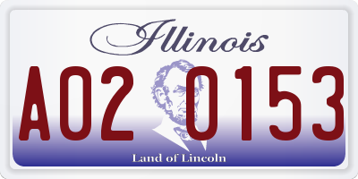 IL license plate A020153