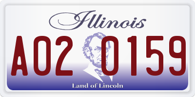 IL license plate A020159