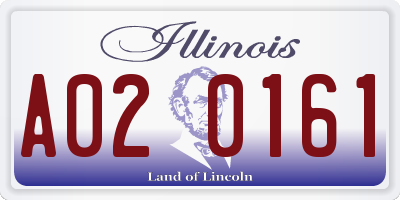 IL license plate A020161
