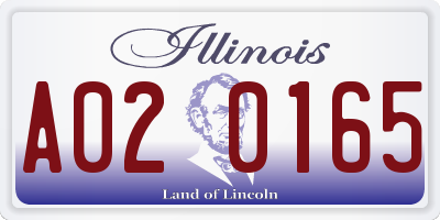 IL license plate A020165