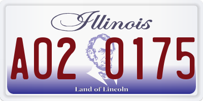 IL license plate A020175